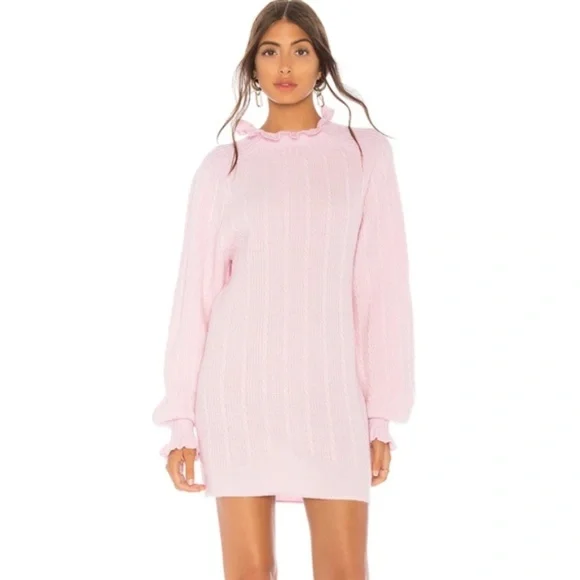 Tularosa Pink Long Sleeve Dress - Picture 4 of 8